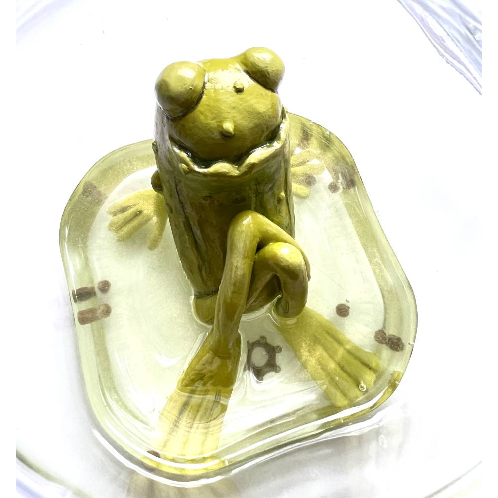 Der Spreewaldfrosch, Pickles, saure Gurken, Frosch Skulptur, Frosch im Glas, Froschkönig, Froschplastik, modellierter Fr Bild 7