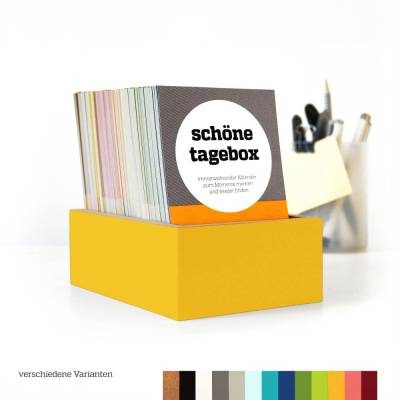 Erinnerungsbox SCHÖNETAGEBOX immerwährender Kalender und Tagebuch zum Sammeln schöner Momente