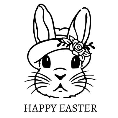 Süßer Osterhase Plotterdatei - Frühling Ostern - SVG Download Datei - Plotterdatei - Basteln - DIY - Cricut