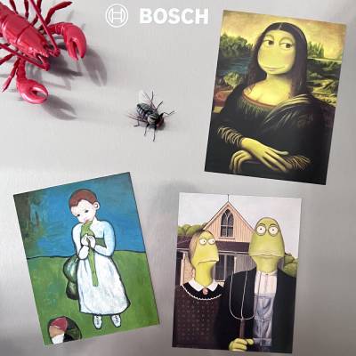 KÜHLSCHRANKKUNZT „Berühmte Persönlichkeiten“ - 3 Magnete in Postkartengröße, Kühlschrankmagnete, Küche Magnete