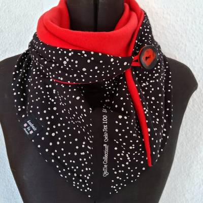 Sommer- Schaltuch, Dreiecktuch, mit Knopf, Wickelschal, Wendehalstuch