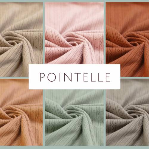 ab 50cm Pointelle Jersey unifarben in weicher Qualität