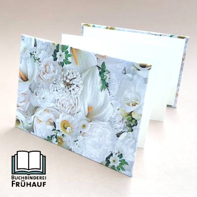 Leporello Fotoalbum Hochzeitsstrauß 11x16cm Querformat Personalisierbar