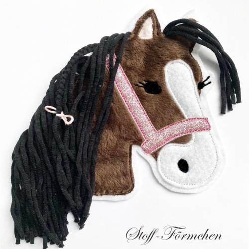 Große Pony Lulu-Applikation braun