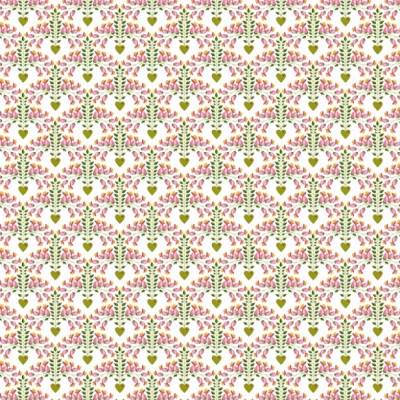 Herzlich * 10 Bogen Geschenkpapier Florale Herzen, mit floralem Vintage-Motiv, auf Premium Design- und Recyclingpapier
