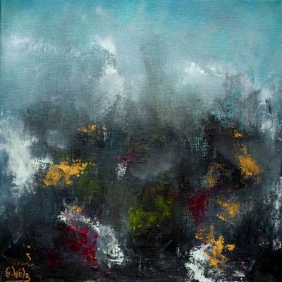Original abstraktes Ölgemälde, Ohne Titel, Unikat, handgemalt