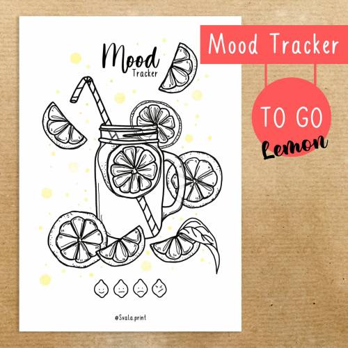 Mood Tracker Sticker | To Go Sticker | Lemon Zitrone | Bulletjournal Sticker | Aufkleber