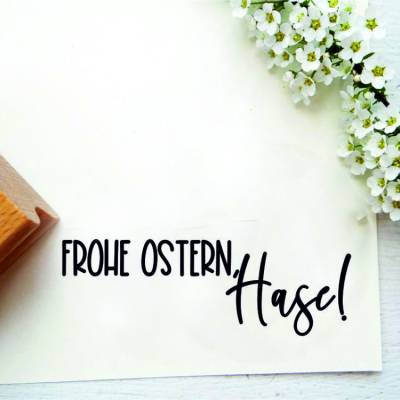 Stempel "Frohe OsternHase!" für Osterdeko, Osterpost, kleine Geschenke