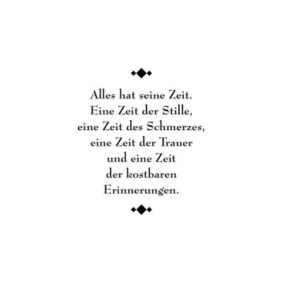 Trauerstempel Alles hat seine Zeit einteilig
