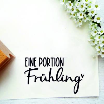 Stempel "Eine Portion Frühling" für kleine Geschenke oder Osterdeko