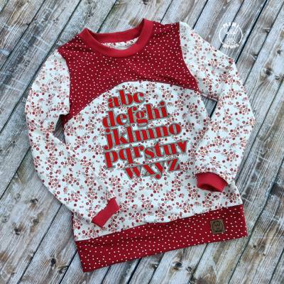 Shirt ABC 122/128 zur Einschulung Alphabet Vorschule