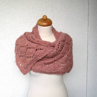 Strickschal aus Babyalpaka und Wolle 