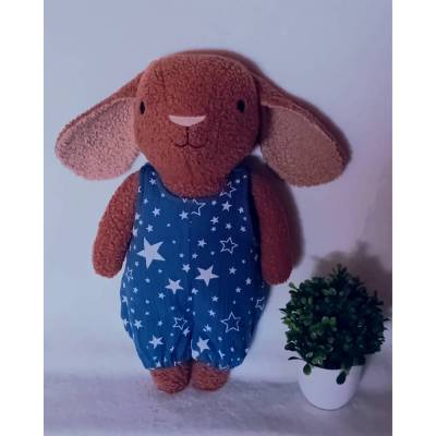Stofftier Hase - 40cm ; Kuscheltier mit Namen und wechelbarer Kleidung