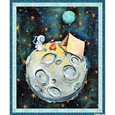 Stoffpanel To The Moon TTMO05198-PA von P&B Rachel Nieman – Baumwolle für Patchwork & Babydecke