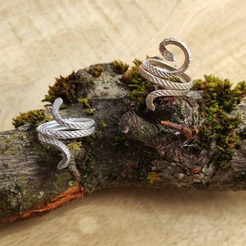 Drahtjuwel Aluminiumdraht-Ring, Ring Aluminium , Ring silber,Ring gold,Ring Snake,Schlangenring,2 Stück