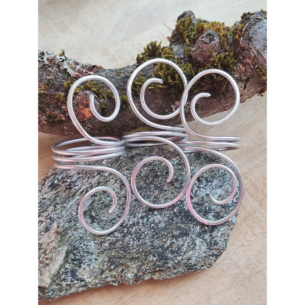 Drahtjuwel Serviettenhalter Metall, Serviettenspangen silber,Serviettenringe Weihnachtsgeschenk Tischdeko, 6 Stück,sta