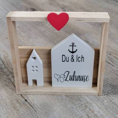 Klötzchenrahmen / Du+Ich Zuhause / Häuschen / Raysin / Lichthäuschen / Herz