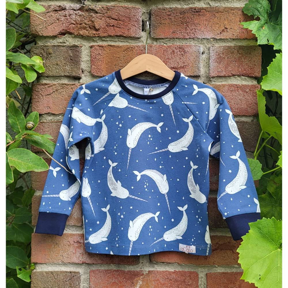 T-SHIRT langarm aus BIO Baumwolle NARWAL Bild 1