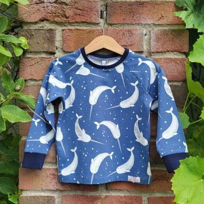 T-SHIRT langarm aus BIO Baumwolle NARWAL