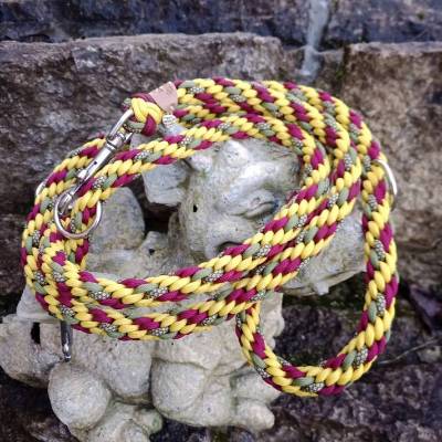 extra starke Hundeleine 2 mtr. 3-fach verstellbar aus Paracord
