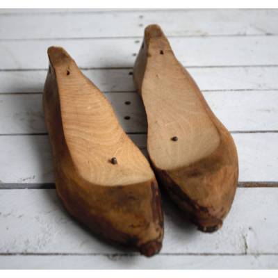 Paar Vintage Schusterleisten Holzfüsse 28/29 cm
