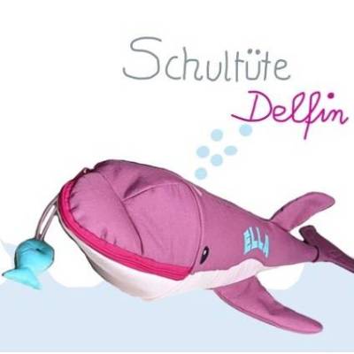 Schultüte Zuckertüte Delfin für Mädchen