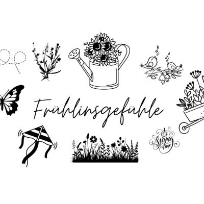 Frühlings Bundle Plotterdatei - SVG Download Datei - Plotterdatei - Basteln - DIY - Cricut - Blumen