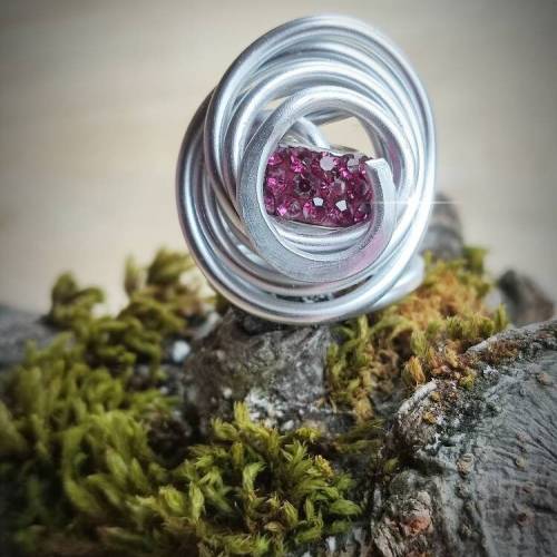 Drahtjuwel Drahtschmuck, Alu-Schmuck, Aluminium Schmuck, Schmuck aus Draht, Ring silber