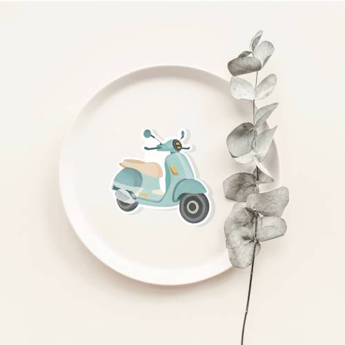 Sticker Roller Vinyl Aufkleber Italien Kiss Cut - Italy Sticker - Aufkleber Wasserflasche - Abziehbild Mini - wasserdich