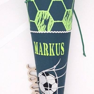 Schultüte Fussball passend zum Ergobag Volltreffbär / Schultüte aus Stoff / nachhaltig