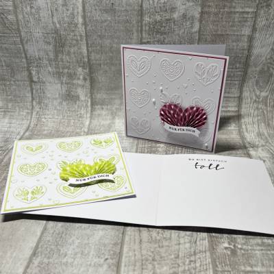 Grußkarten Glückwunschkarten „Du bist toll“ Cards Karten Valentinstag Geburtstag Muttertag Freundin Herzen Stampin‘ Up!