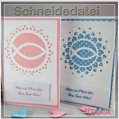 Plotterdatei neutrale Karten FISCH & FISCH & PUNKT – Christliche Karten selbst gestalten