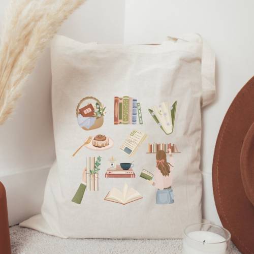 Stofftasche Buch Jutebeutel Booklover - Bibliothektasche - Geschenk Lesen - Geschenkidee Buch - Jutetasche Bücher