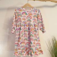KLEID mit Rüschensaum aus BIO Baumwolle RAINBOW