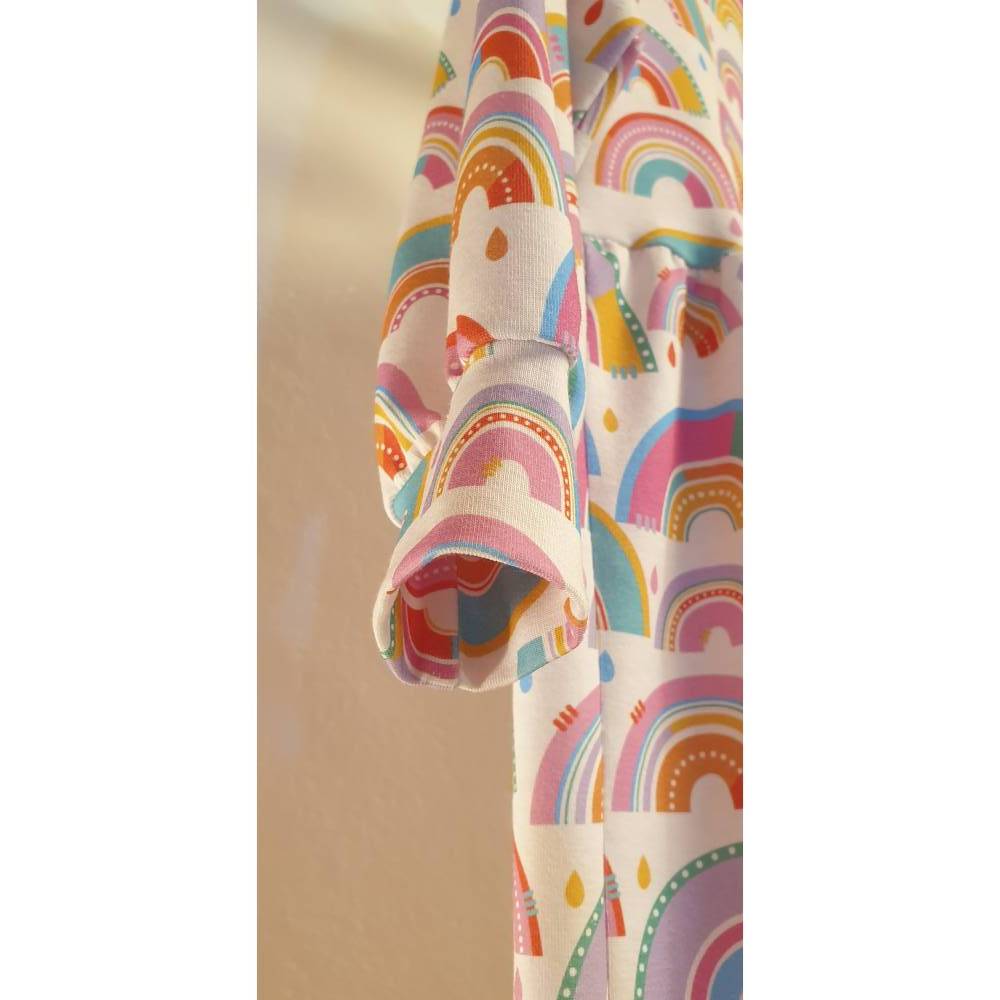 KLEID mit Rüschensaum aus BIO Baumwolle RAINBOW Bild 3