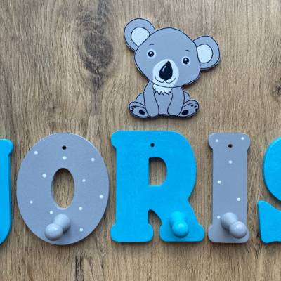 Buchstabengarderobe Kleiderhaken Garderobenhaken Kinderzimmer 