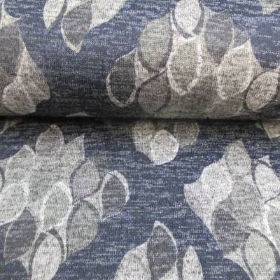 Feinstrickjersey Melange Raute blau/grau (1m/10,-€)