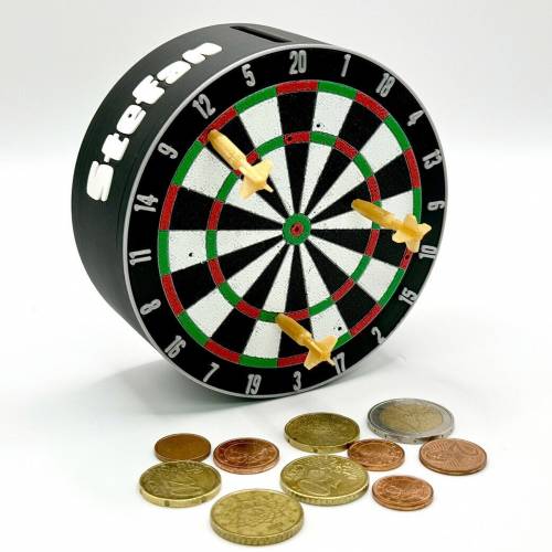 Dartscheibe Spardose, personalisierbar - zum Hinstellen & Aufhängen