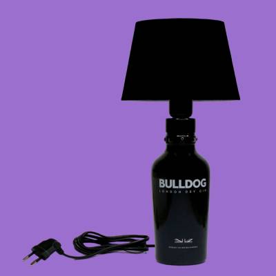 Upcycling Flaschenlampe | Lampe aus Gin Flasche | moderne Dekoflasche für Hausbar und Party | Flaschenlicht