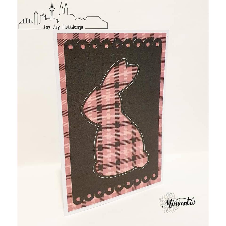 Plotterdatei Osterkarte Osterhase Bild 3