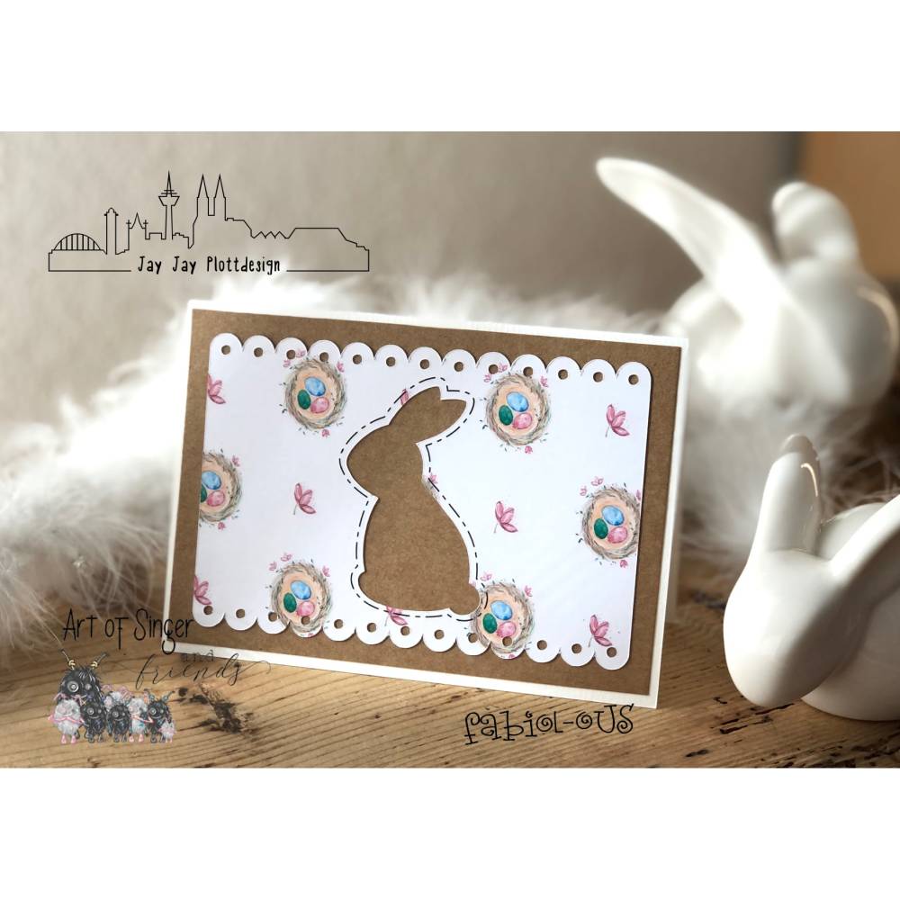 Plotterdatei Osterkarte Osterhase Bild 5