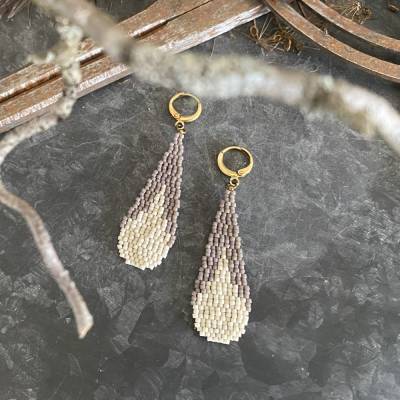 Handgefertigter Ohrschmuck Tropfenform – Boho & Ethno Ohrringe, leicht & angenehm zu tragen