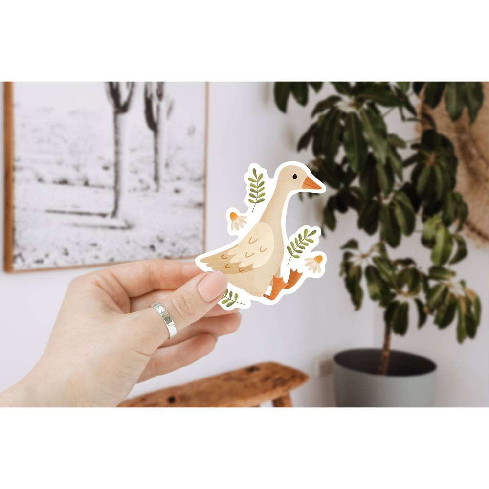 Sticker Gans Vinyl Aufkleber Gänse Kiss Cut - Goose Sticker - Aufkleber Wasserflasche - Abziehbild Mini - wasserdichter Bild 2