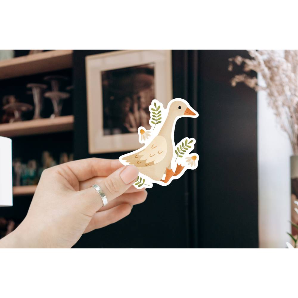 Sticker Gans Vinyl Aufkleber Gänse Kiss Cut - Goose Sticker - Aufkleber Wasserflasche - Abziehbild Mini - wasserdichter Bild 4