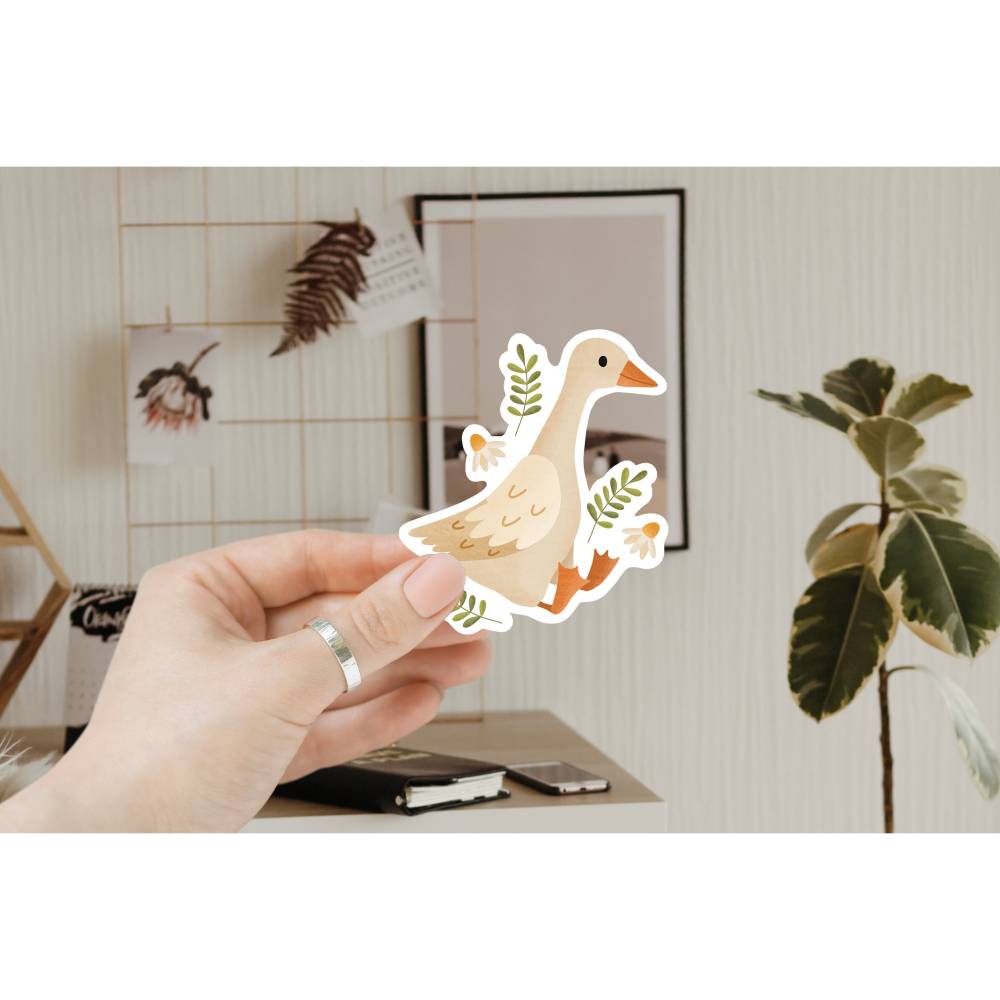 Sticker Gans Vinyl Aufkleber Gänse Kiss Cut - Goose Sticker - Aufkleber Wasserflasche - Abziehbild Mini - wasserdichter Bild 5