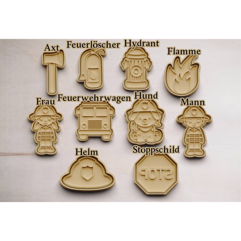 Feuerwehr Keksausstecher | Cookie Cutters | Ausstechform | Keksform | Plätzchenform