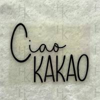 Bügelbild - Spruch / Logo - Ciao Kakao - viele mögliche Farben