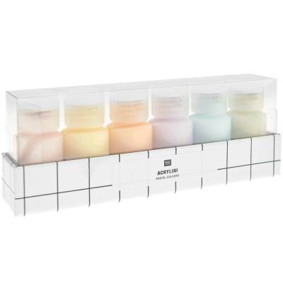 Acrylini Pastellfarben 6 Farben im Set
