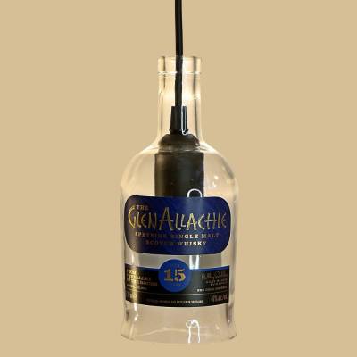 Flaschenlampe, Upcycling Lampe aus Flasche für Partykeller u. Hausbar, Vintage Flaschenlicht
