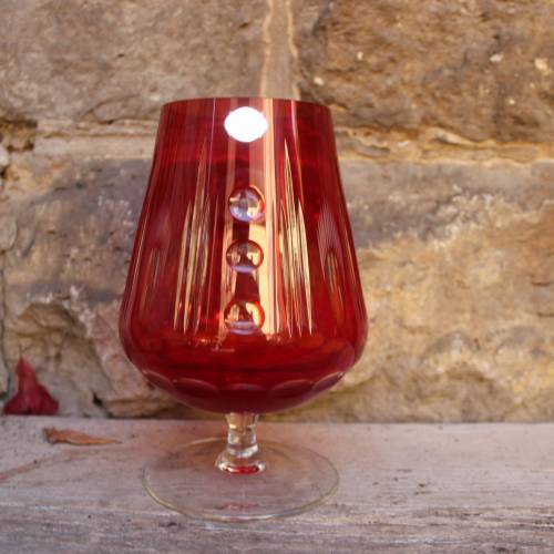 Fußschale Fußkelch Kelch Kristallglas Vintage 50er 60er Jahre DDR 